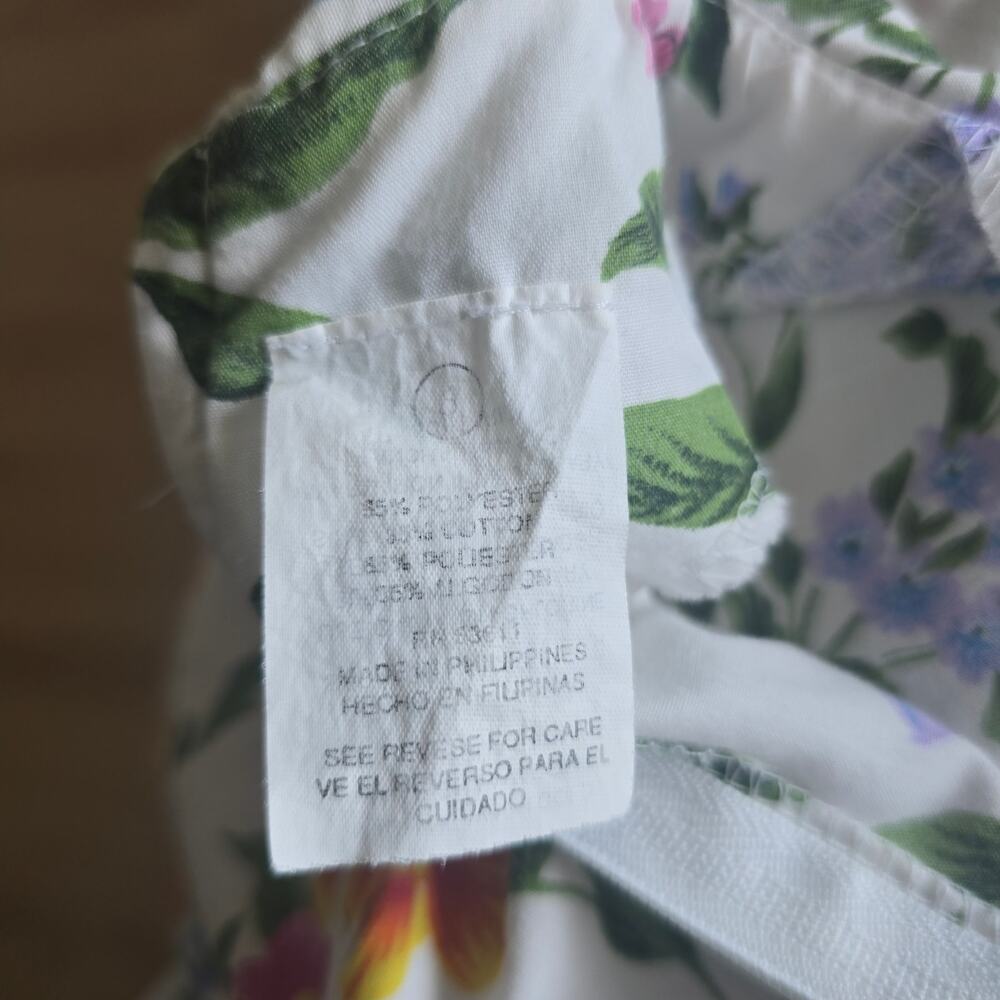 Vintage Rachel's Kids Girls Dress Size 8 Floral Gingham Pink Cottage Romantic - Picture 7 of 9